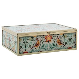 Joyero Cristal Decorado Pájaros Flores 20cm - Nova Decoración