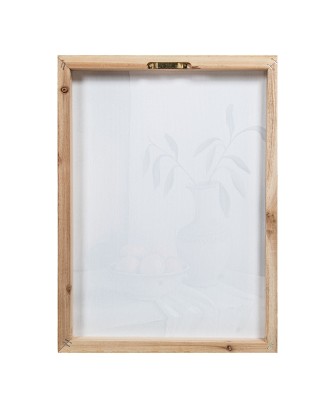 Set de 2 Cuadros Lienzo Jarrones Pintados a Mano 30x40cm