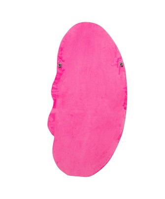 Espejo de Pared Asimétrico Terciopelo Rosa 50x100 cm