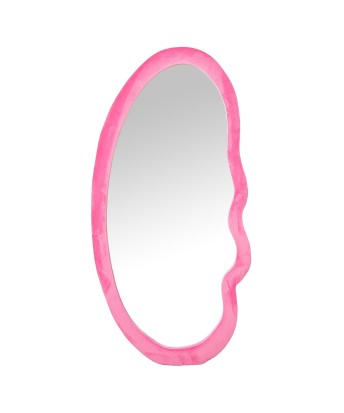 Espejo de Pared Asimétrico Terciopelo Rosa 50x100 cm
