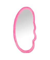 Espejo de Pared Asimétrico Terciopelo Rosa 50x100 cm