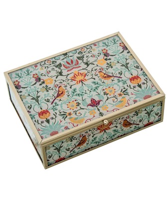 Joyero Cristal Decorado Pájaros Flores 20cm - Nova Decoración