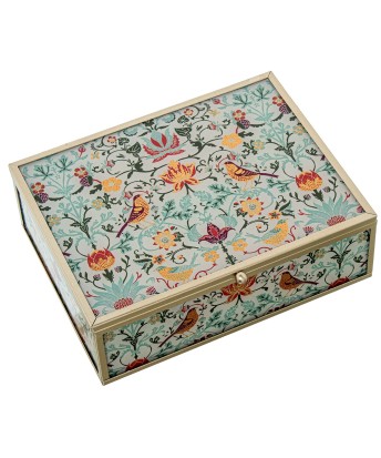 Joyero Cristal Decorado Pájaros Flores 20cm - Nova Decoración