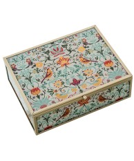 Joyero Cristal Decorado Pájaros Flores 20cm - Nova Decoración