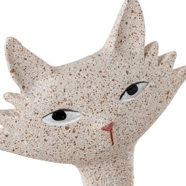 Set de 2 Figuras Gatos de Resina Beige Arena 25,5cm