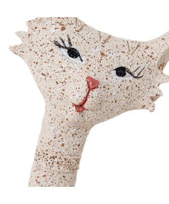 Set de 3 Figuras Gatos de Resina Beige Arena 20,5cm