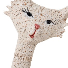 Set de 3 Figuras Gatos de Resina Beige Arena 20,5cm