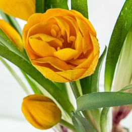 Tulipanes Artificiales Amarillos 39cm con Maceta | Nova Decoración