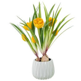 Tulipanes Artificiales Amarillos 39cm con Maceta | Nova Decoración