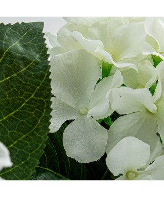 Planta Artificial Hortensia 55cm con Maceta Cerámica | Nova Decoración