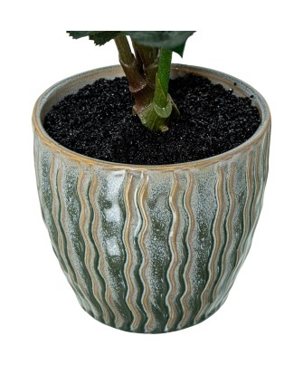 Planta Artificial Hortensia 55cm con Maceta Cerámica | Nova Decoración