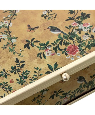 Joyero Cristal Oriental Pájaros Mariposas 20cm - Nova Decoración