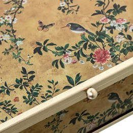 Joyero Cristal Oriental Pájaros Mariposas 20cm - Nova Decoración