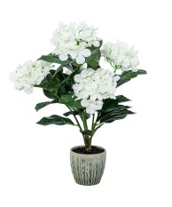 Planta Artificial Hortensia 55cm con Maceta Cerámica | Nova Decoración
