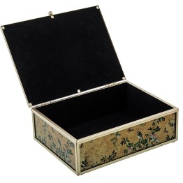 Joyero Cristal Oriental Pájaros Mariposas 20cm - Nova Decoración