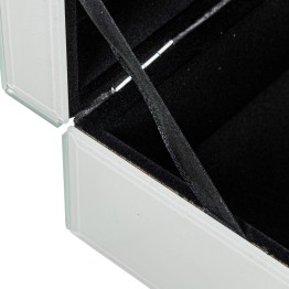 Joyero de Cristal de Lujo con Cierre Decorativo Premium 19cm