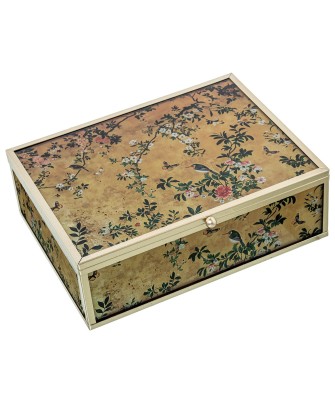 Joyero Cristal Oriental Pájaros Mariposas 20cm - Nova Decoración