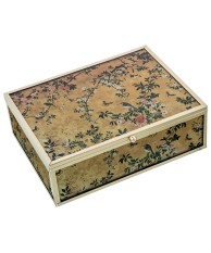 Joyero Cristal Oriental Pájaros Mariposas 20cm - Nova Decoración