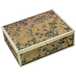 Joyero Cristal Oriental Pájaros Mariposas 20cm - Nova Decoración