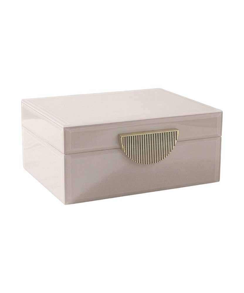 Joyero de Cristal de Lujo con Cierre Decorativo Premium 19cm
