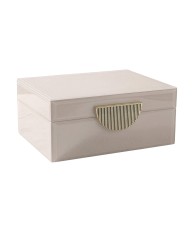 Joyero de Cristal de Lujo con Cierre Decorativo Premium 19cm