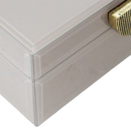 Joyero de Cristal de Lujo con Cierre Decorativo Premium 19cm