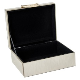Joyero de Cristal de Lujo con Cierre Decorativo Premium 19cm