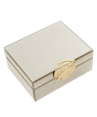 Joyero de Cristal de Lujo con Cierre Decorativo Premium 19cm