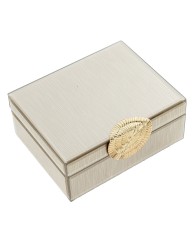 Joyero de Cristal de Lujo con Cierre Decorativo Premium 19cm