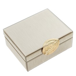 Joyero de Cristal de Lujo con Cierre Decorativo Premium 19cm