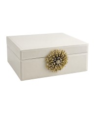 Joyero de Cristal de Lujo con Cierre Decorativo Premium 19cm