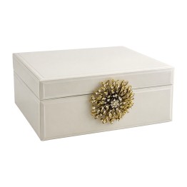 Joyero de Cristal de Lujo con Cierre Decorativo Premium 19cm
