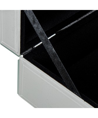 Joyero de Cristal de Lujo con Cierre Decorativo Premium 19cm