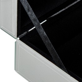 Joyero de Cristal de Lujo con Cierre Decorativo Premium 19cm
