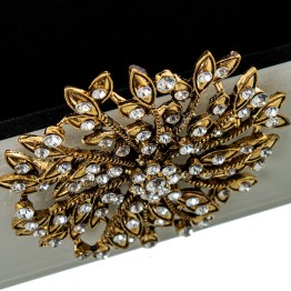 Joyero de Cristal de Lujo con Cierre Decorativo Premium 19cm