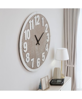 Reloj de Pared de Madera 60cm Rústico Nórdico