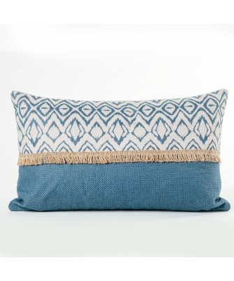 Cojín Rectangular Azul 50x30cm con Relleno 300g | Nova Decoración