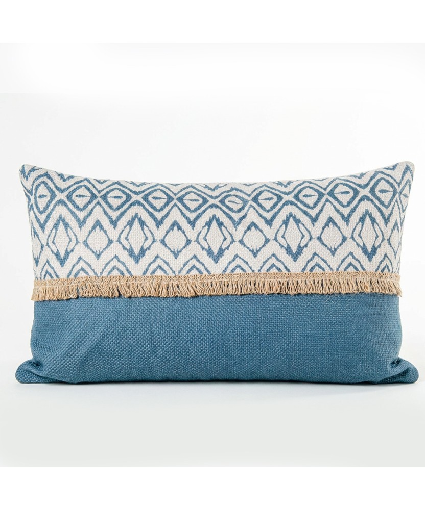 Cojín Rectangular Azul 50x30cm con Relleno 300g | Nova Decoración