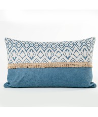 Cojín Rectangular Azul 50x30cm con Relleno 300g | Nova Decoración