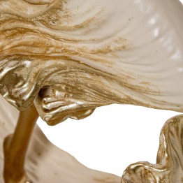 Figura Bailarina Dorada de Resina 38cm | Nova Decoración