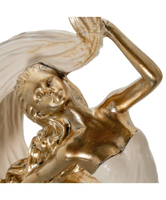 Figura Bailarina Dorada de Resina 38cm | Nova Decoración