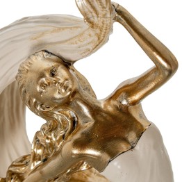 Figura Bailarina Dorada de Resina 38cm | Nova Decoración