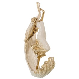 Figura Bailarina Dorada de Resina 38cm | Nova Decoración