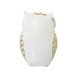 Figura Búho Blanco y Dorado 15cm | Decoración Hogar