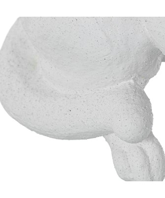 Figura Gato de Cerámica Blanco y Oro 27cm | Decoración