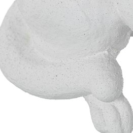 Figura Gato de Cerámica Blanco y Oro 27cm | Decoración