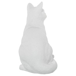 Figura Gato de Cerámica Blanco y Oro 27cm | Decoración