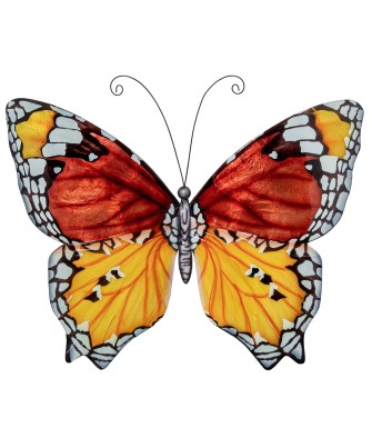 Mariposa de Pared Metal y Nácar Multicolor 45cm | Decoración