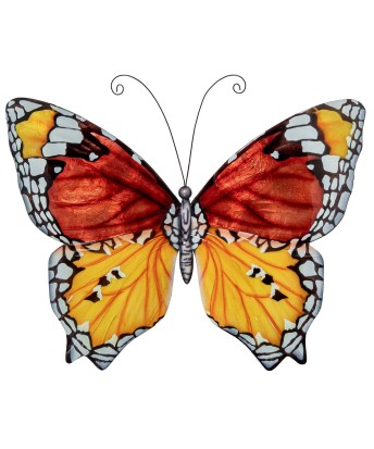 Mariposa de Pared Metal y Nácar Multicolor 45cm | Decoración