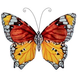 Mariposa de Pared Metal y Nácar Multicolor 45cm | Decoración